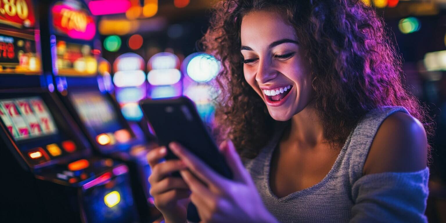 Woman Using j777 App