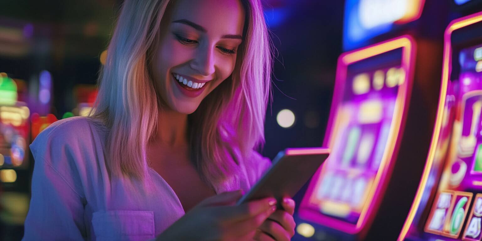 Woman Placing a Bet at j777