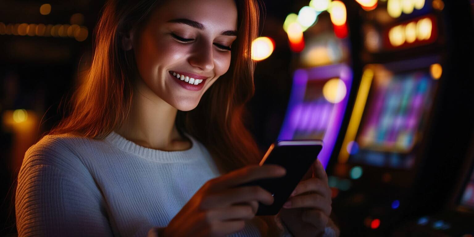 Woman Logging into j777 Account